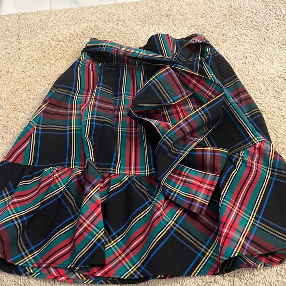 J Crew Christmas plaid skirt